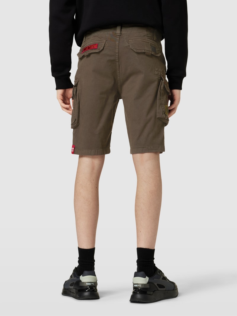 Bermudas mit Label-Details in anthrazit