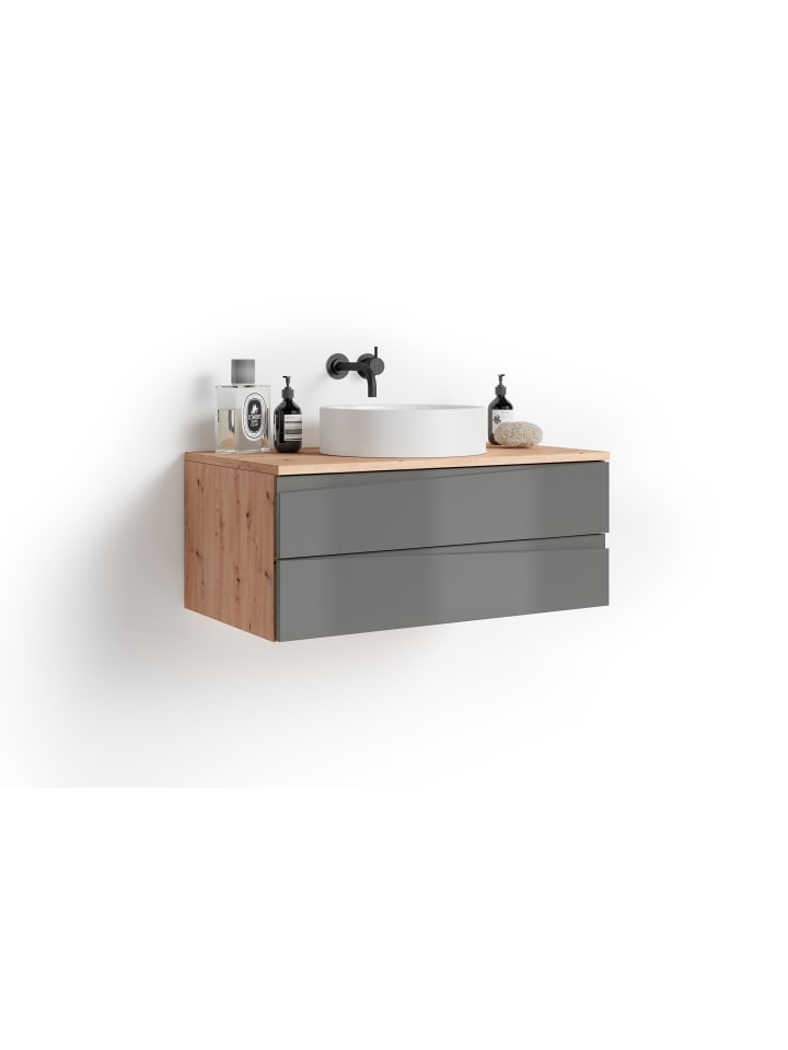 byLiving Waschtisch Shape in Grau - (B) 80 x (H) 33 x (T) 47 cm günstig kaufen onesize