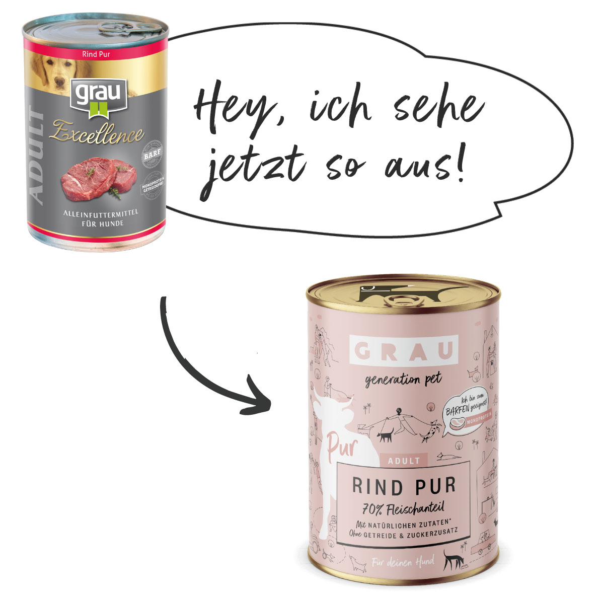 GRAU Hund Adult Rind Pur günstig kaufen bei ZooRoyal