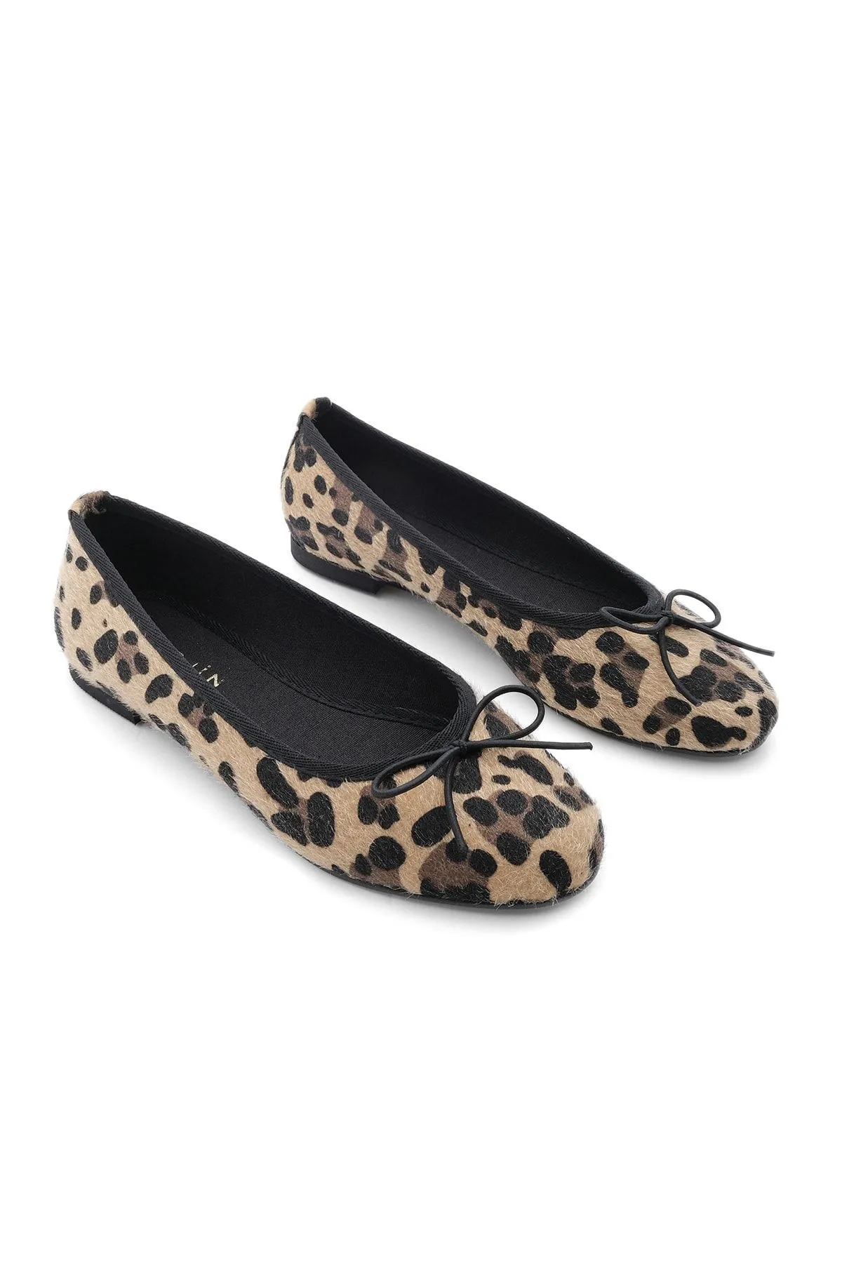 Marjin  Damen Täglich Ballerinas Runde Nase Ballerinas Ballerinas Adusa Leopard