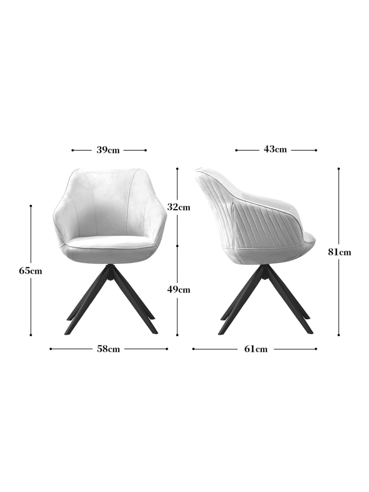 B&D Home Drehstuhl KATJA in Curry - (B)58 x (H)81 x (T)60,5 cm günstig kaufen onesize