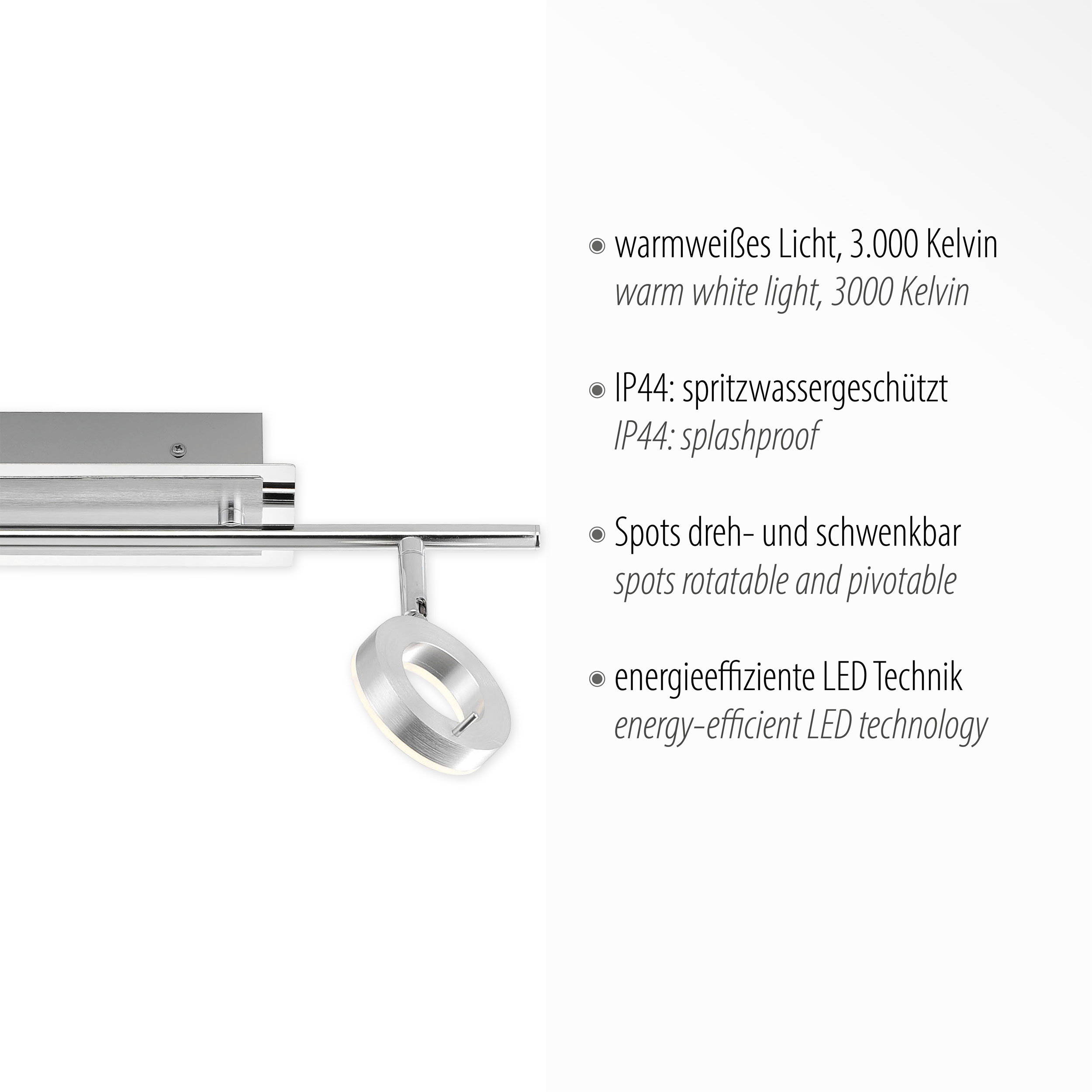 Paul NeuhausLED-Deckenleuchte 2 flg