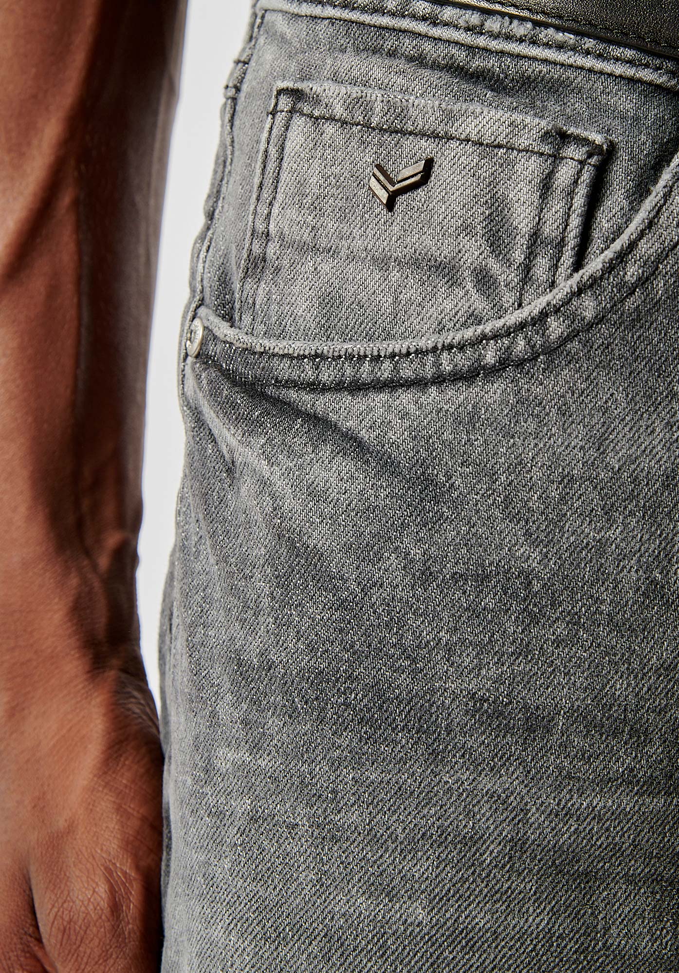 DATTE  Jean straight gris homme