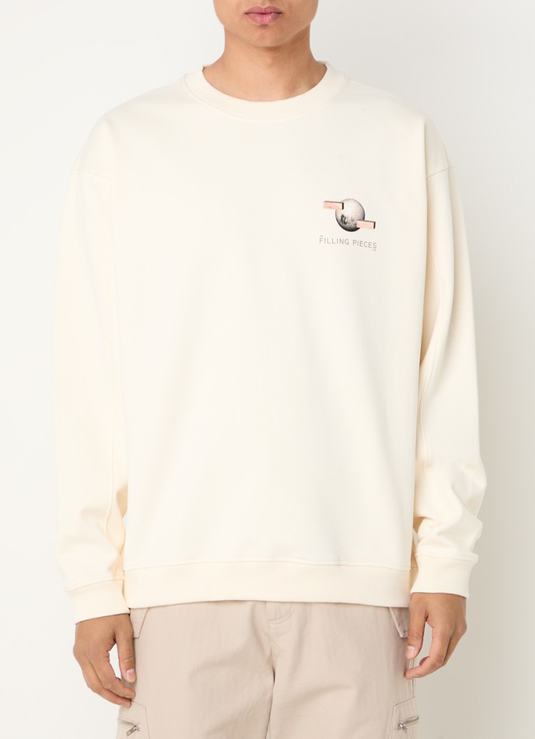 Džemper od organskog pamuka Filling Pieces s logotipom i printom na leđima