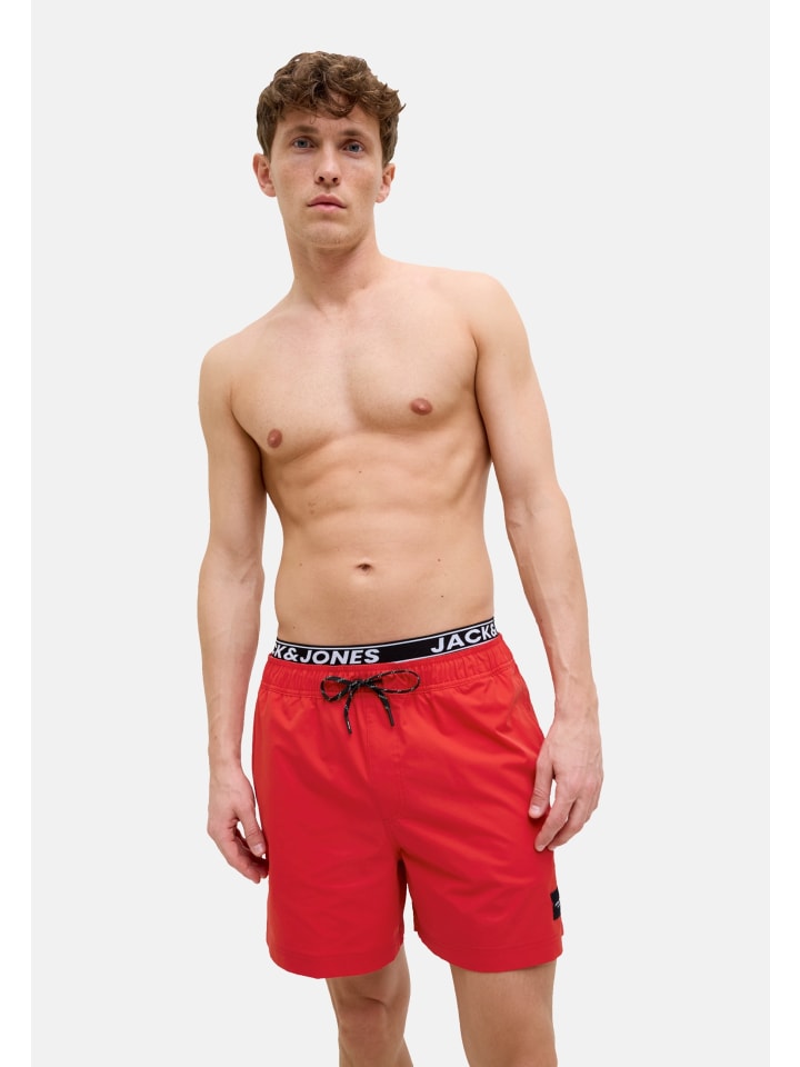 Jack & Jones Bade-Shorts 'Maui' in rot günstig kaufen