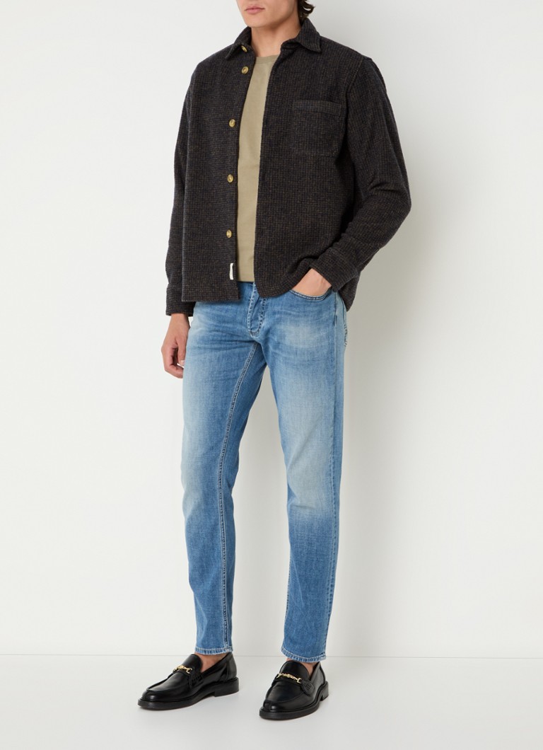 forét  Ivy regular fit overshirt met gemêleerd dessin en borstzak