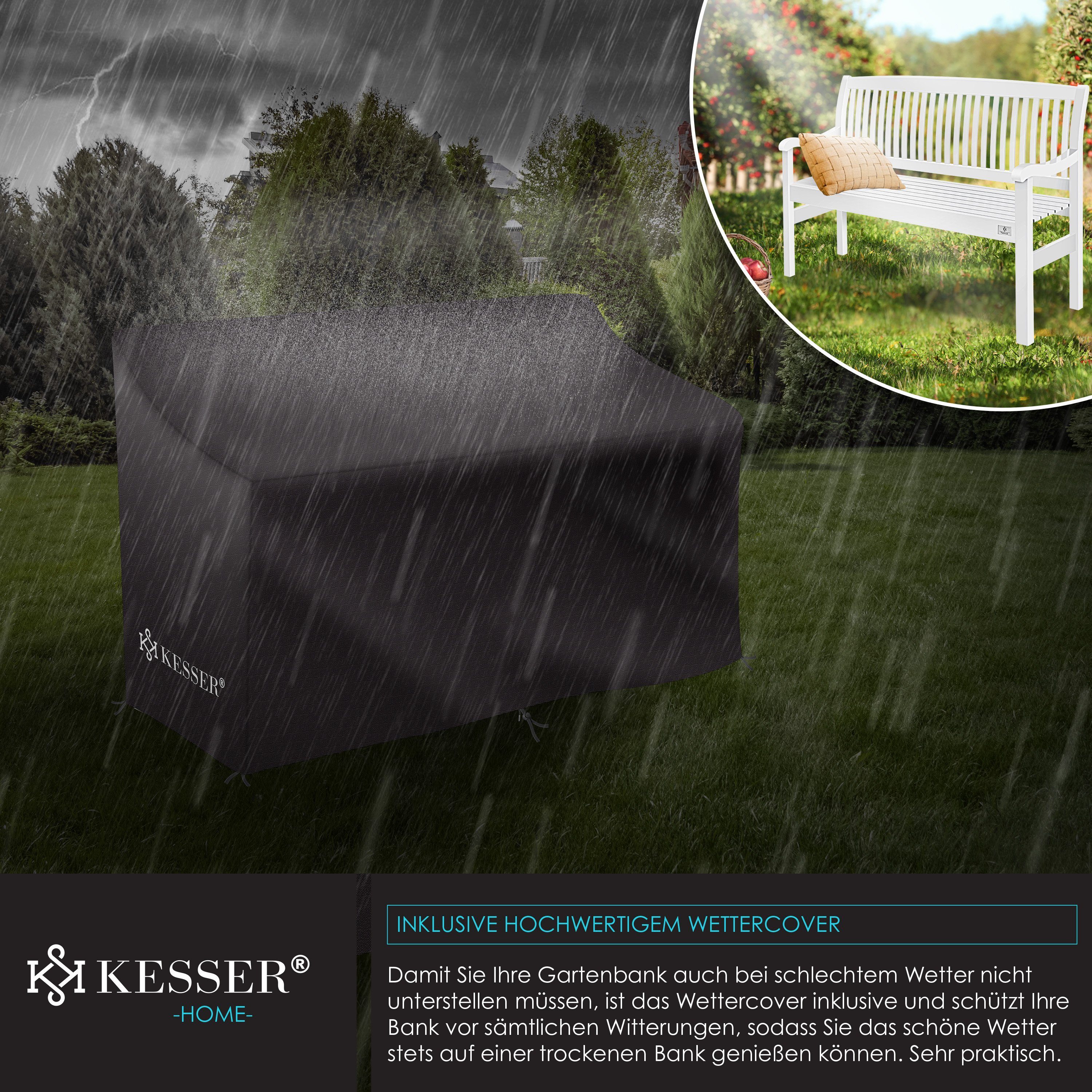 KESSER Gartenbank, Gartenbank Holz Holzbank wetterfest Parkbank Massivholz