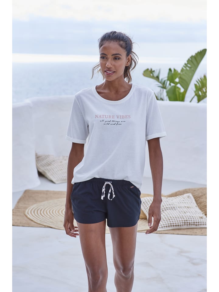 LASCANA Schlafshorts in schwarz günstig kaufen