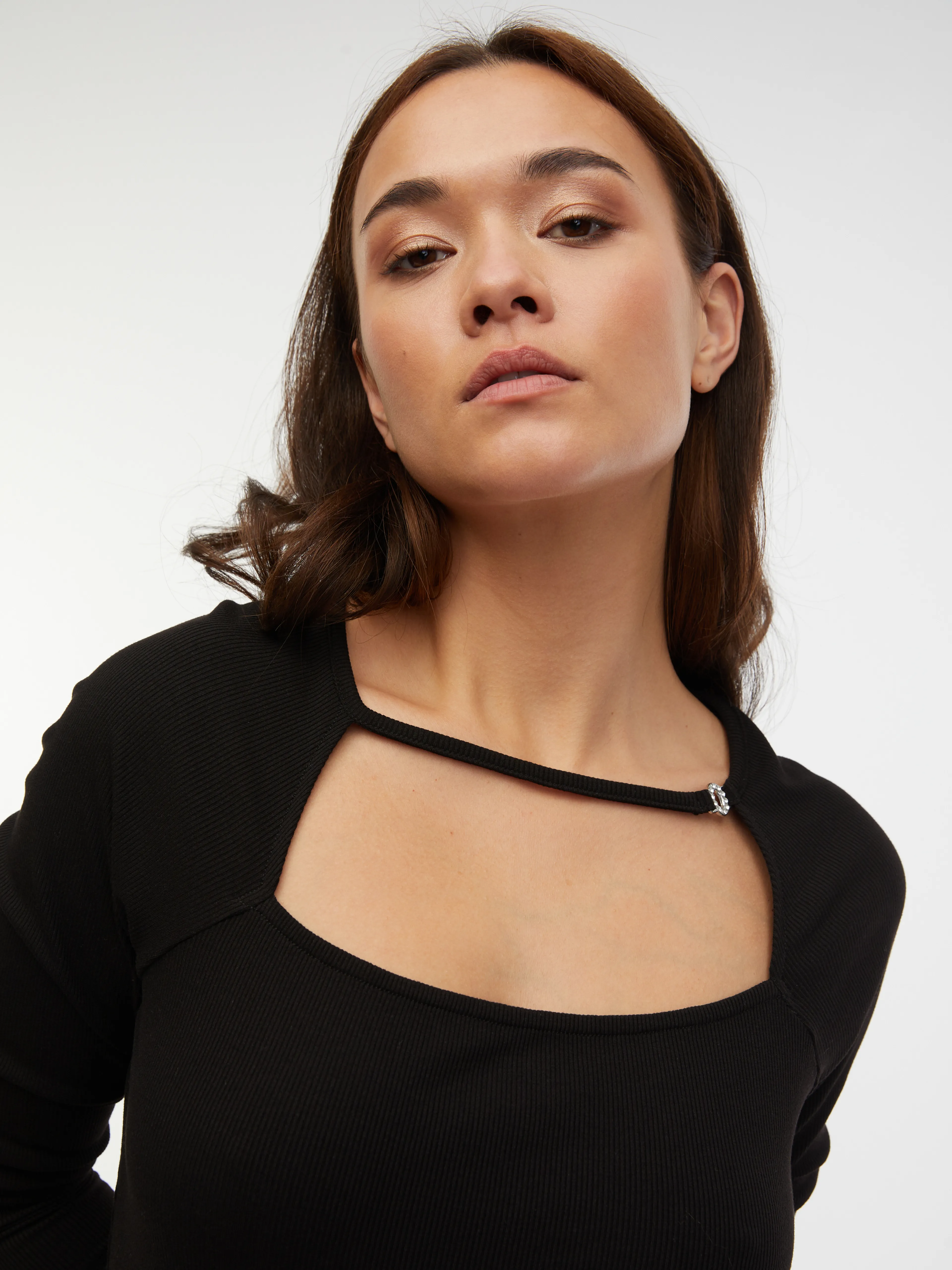 Schwarzes Damen-T-Shirt ORSAY
