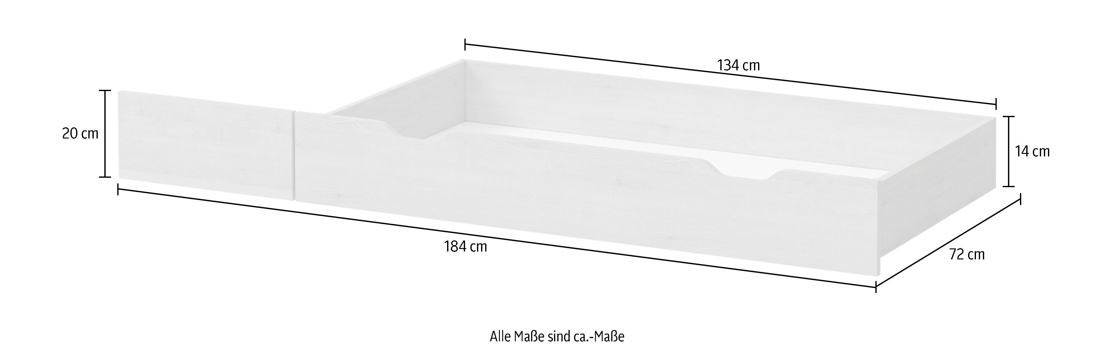 Home affaire Bettschubkasten Evergreen, für Evergreen Betten, auf Rollen