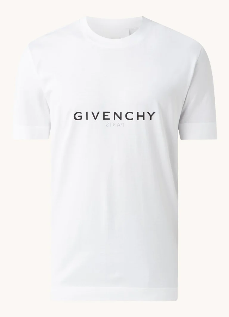 Givenchy T-skjorte med logo og trykk på ryggen