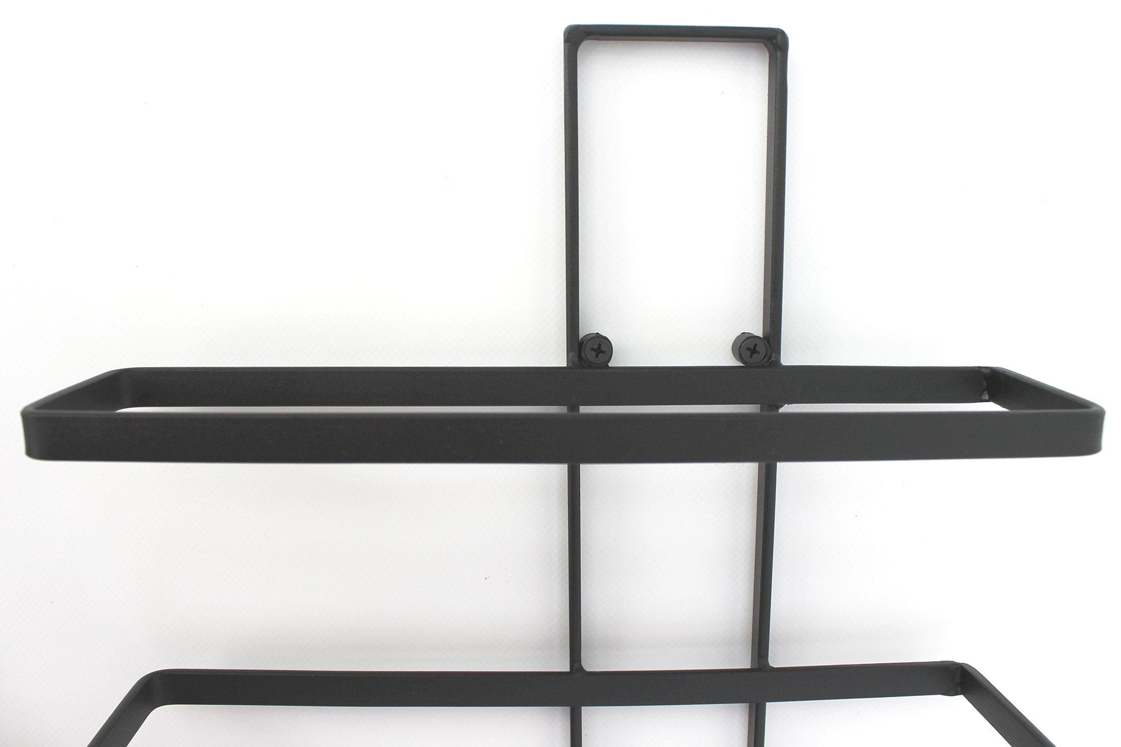 DanDiBo Weinregal Flaschenregal Metall Schwarz Wand Dies 116 cm für 10 Flaschen Flaschenständer Flaschenhalter