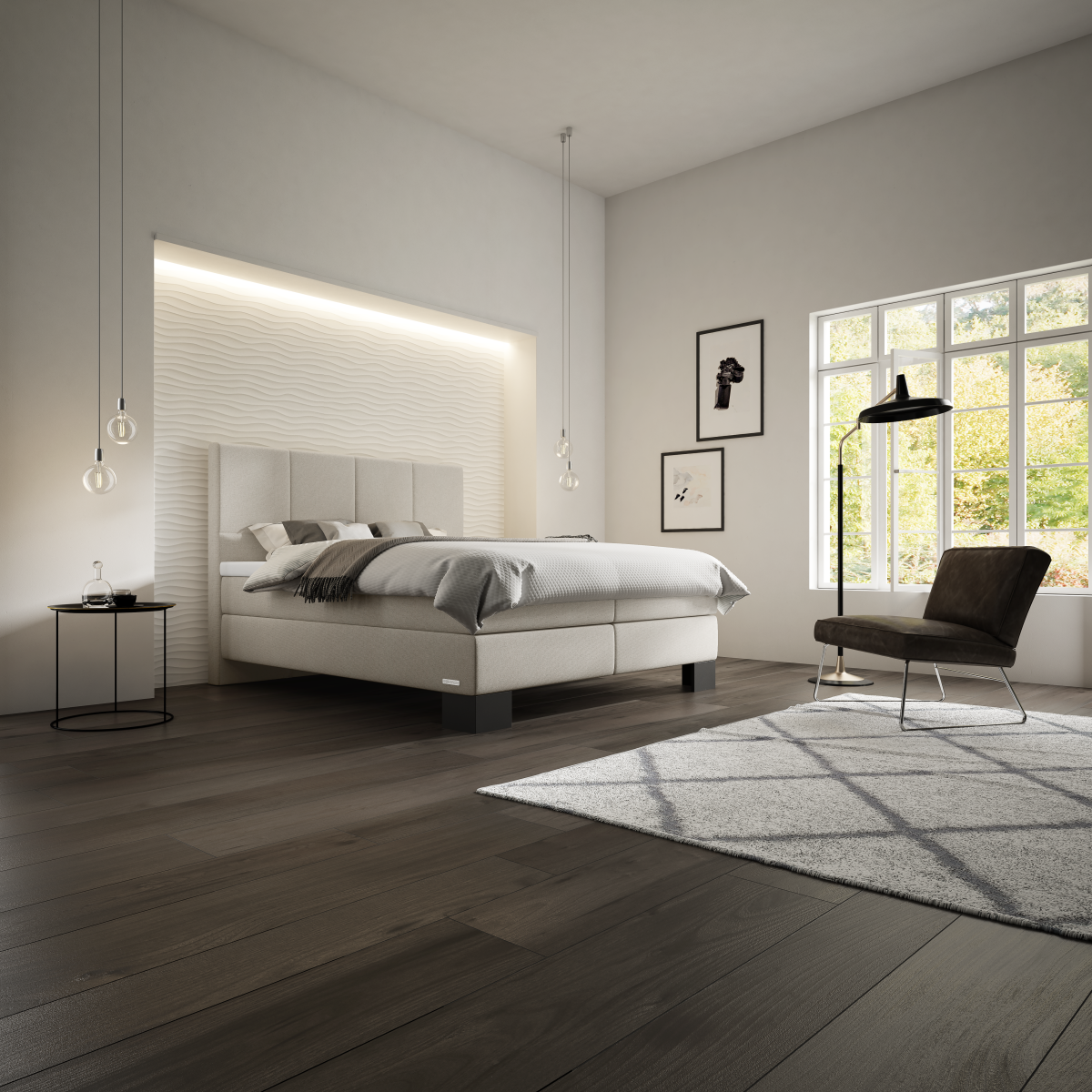 Schlaraffia Boxspringbett Chicago VZ Beige 200 x 200 cm