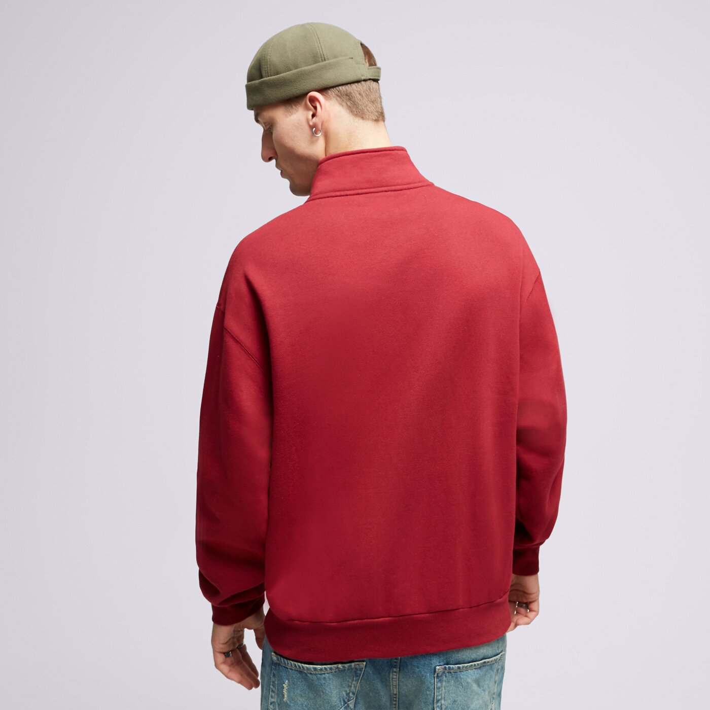 NEW ERA SWEATSHIRT MIT REIßVERSCHLUSS   NE QUARTER ZIP NONE Dunkelrot