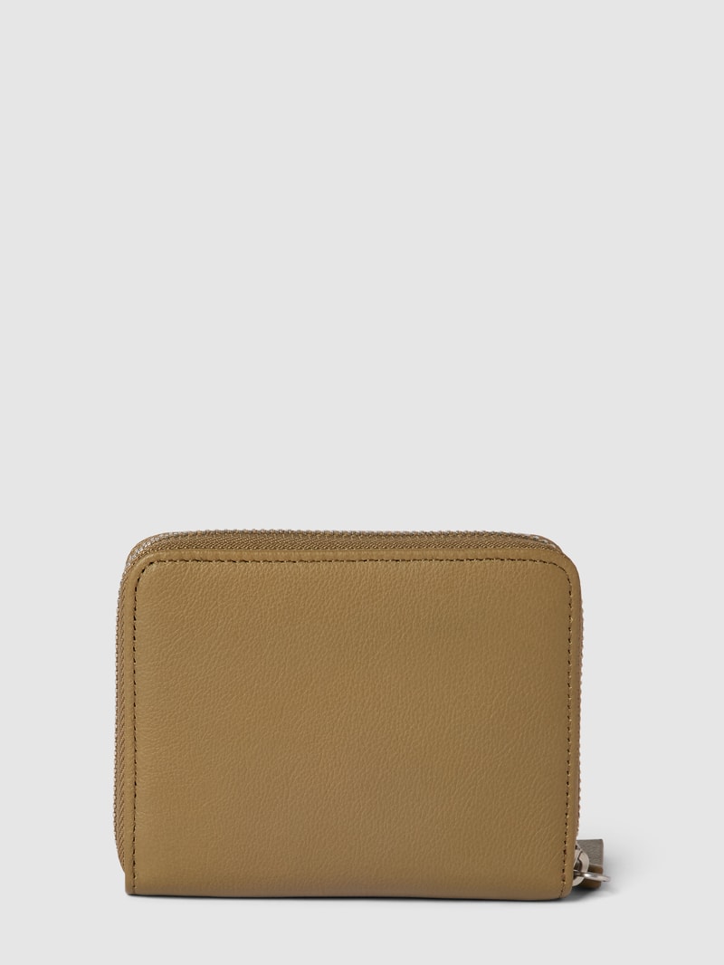 Portemonnaie mit Label-Details Modell 'Noos' in schlamm