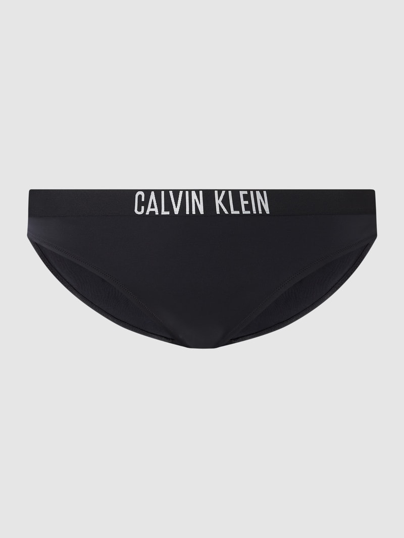 PLUS SIZE Bikini-Hose mit Logo-Bund in schwarz