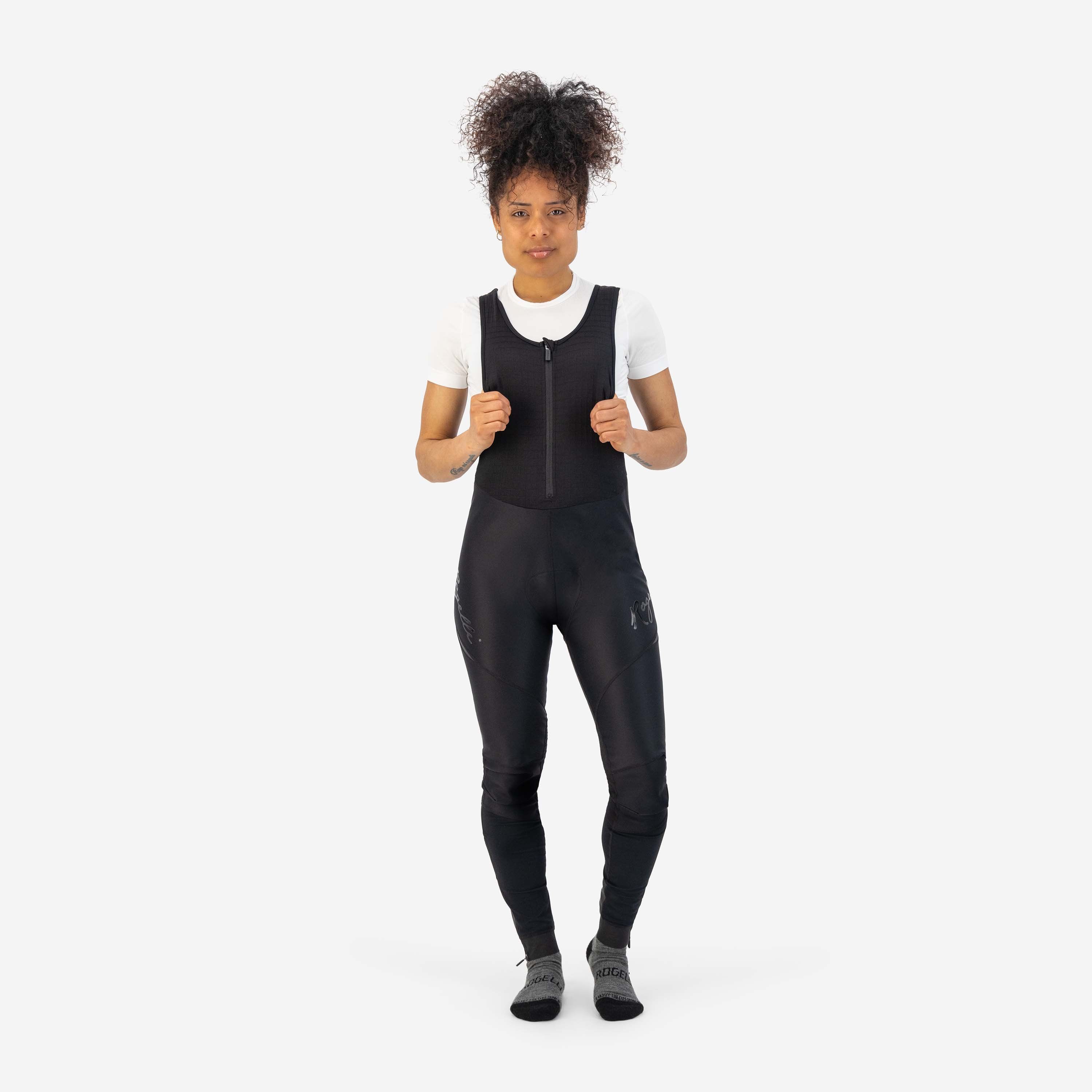 Rogelli Deep Winter Schwarz Damen Radhose Lang Mit Träger
