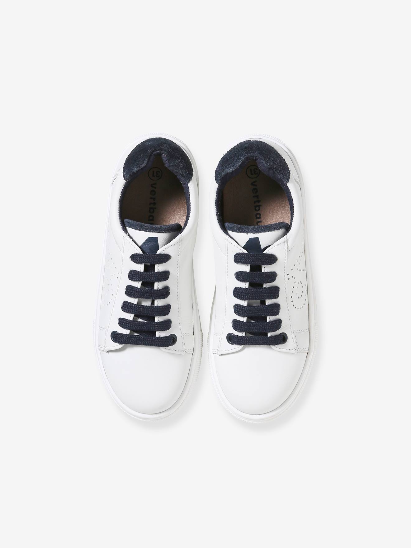 Baskets en cuir enfant blanc