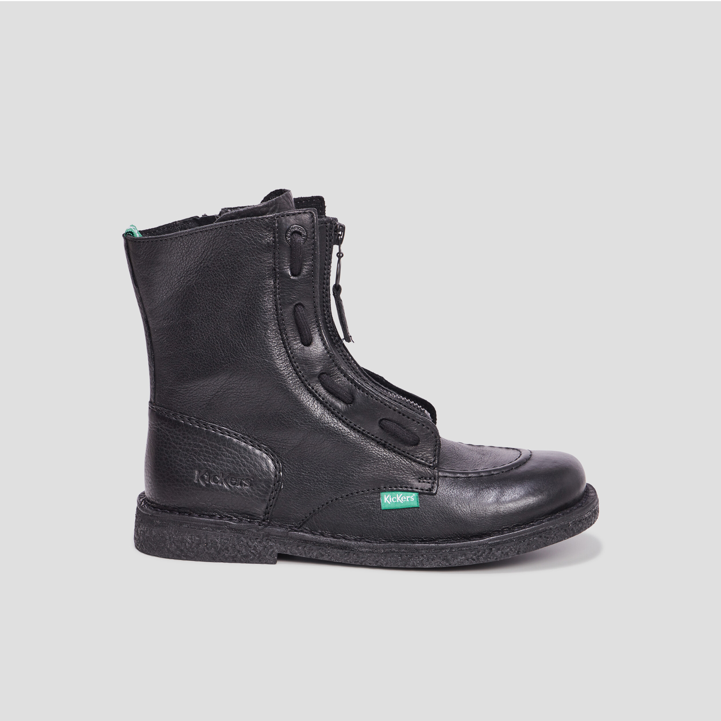 Bottines en cuir Kickers Meeticrock noir femme | La Halle