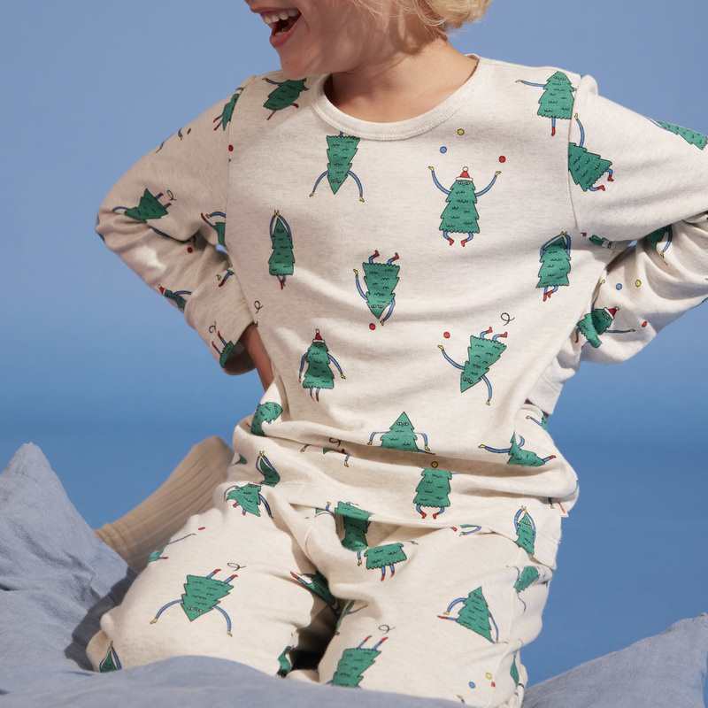 Pyjama sapin long enfant gris chiné garçon Catimini