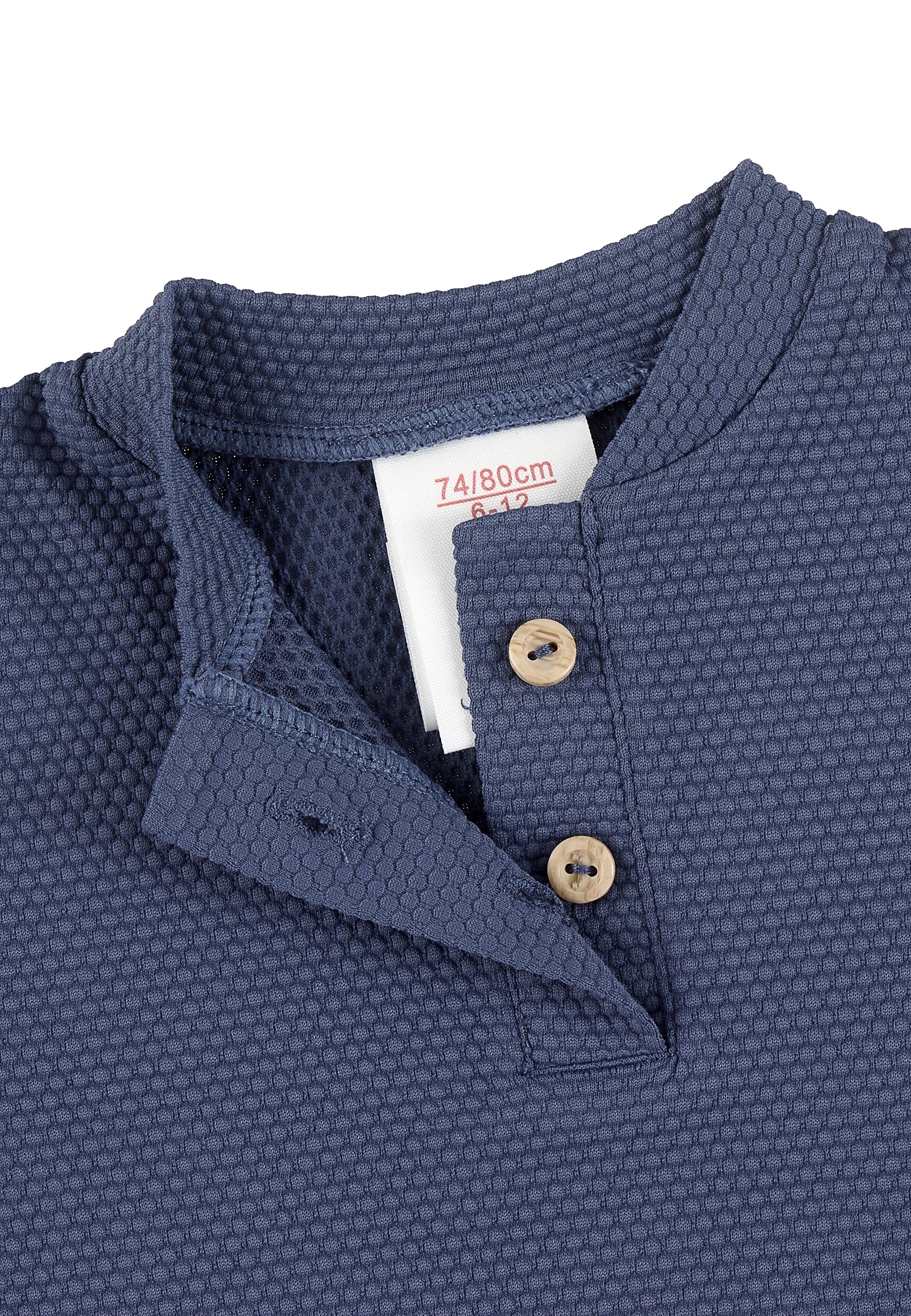 Schwimmshirt aus Strukturmaterial in blau