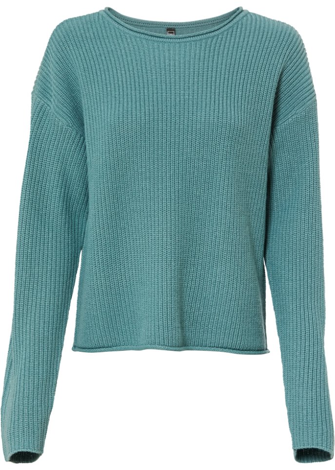 Strickpullover, verkürzt