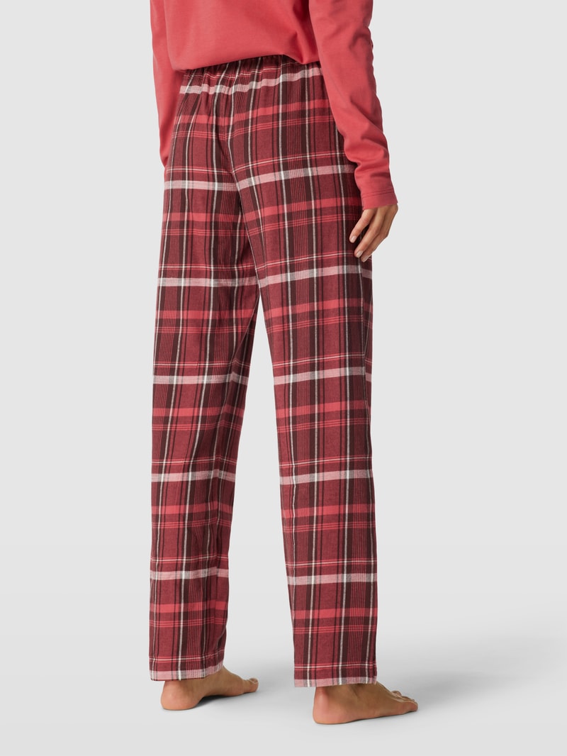 Pyjama-Hose mit Karomuster in dunkelbraun