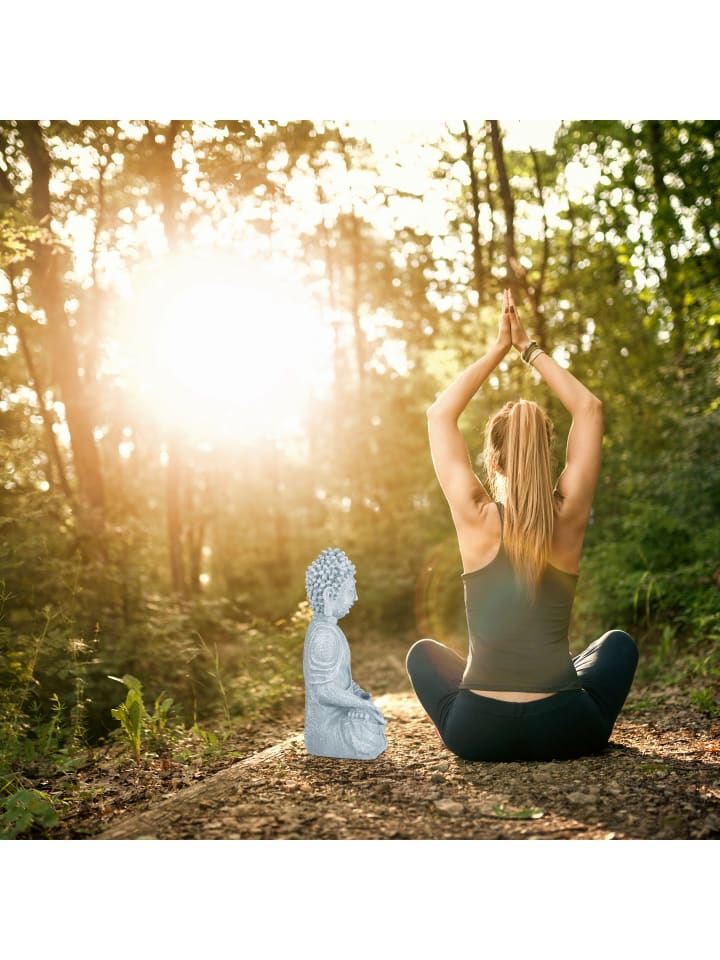 relaxdays Buddha Figur in Dunkelgrau - (H)40 cm günstig kaufen onesize