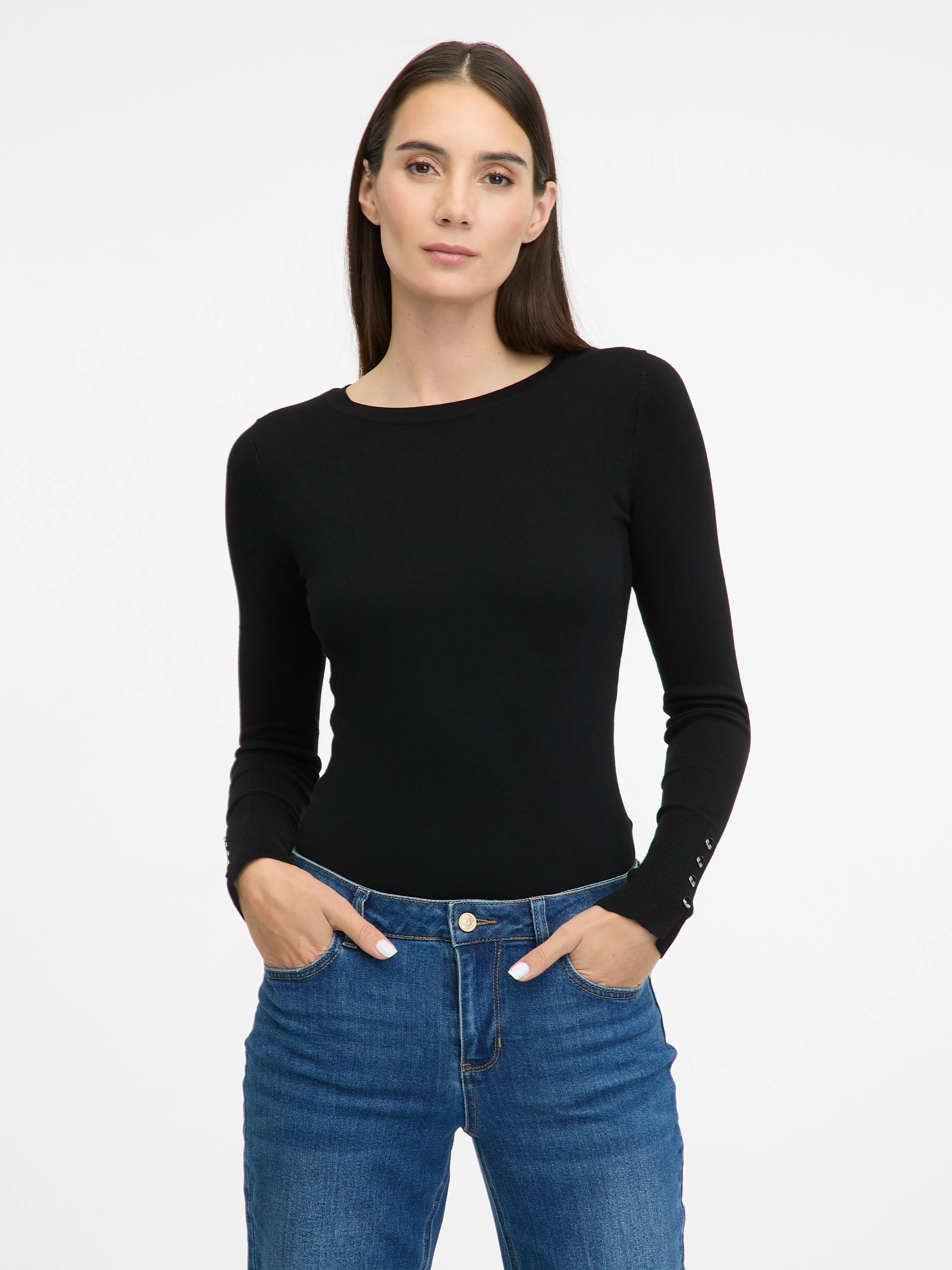 Schwarzer leichter Damen-Pullover ORSAY