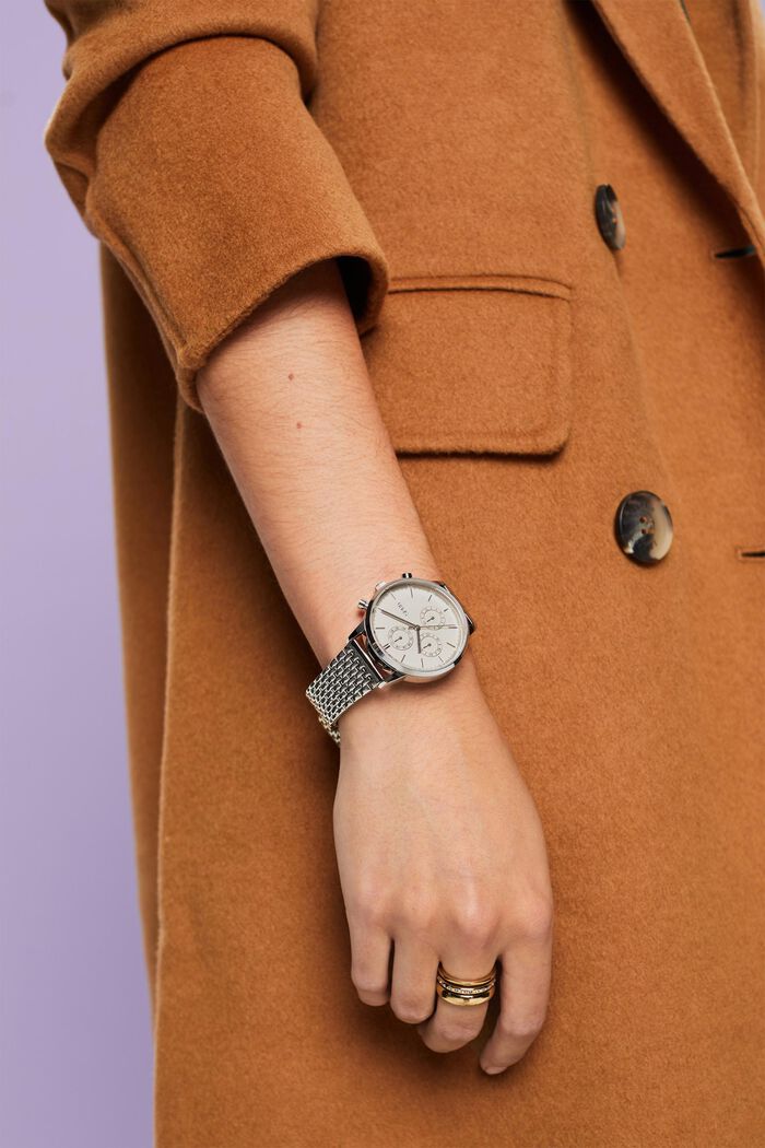 Edelstahl-Chronograph mit Gliederarmband