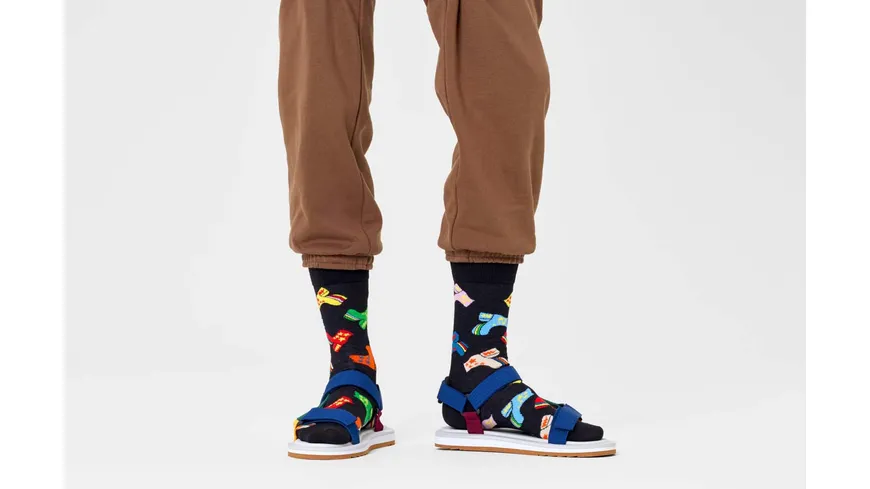 Happy Socks Unisex Socken Disco Shoes Black