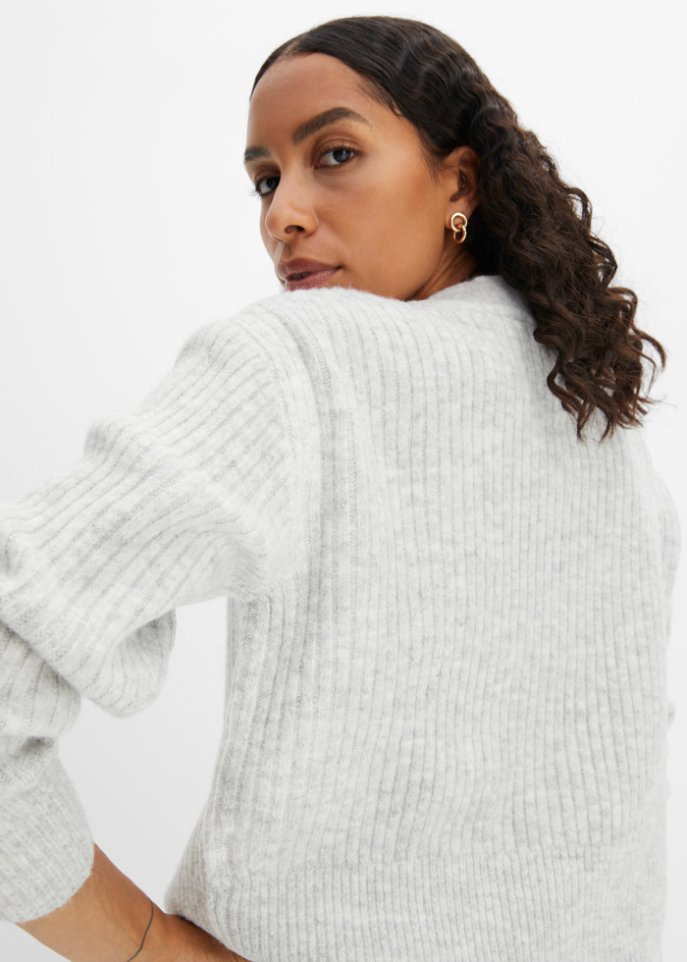Strickjacke mit Hairyknit