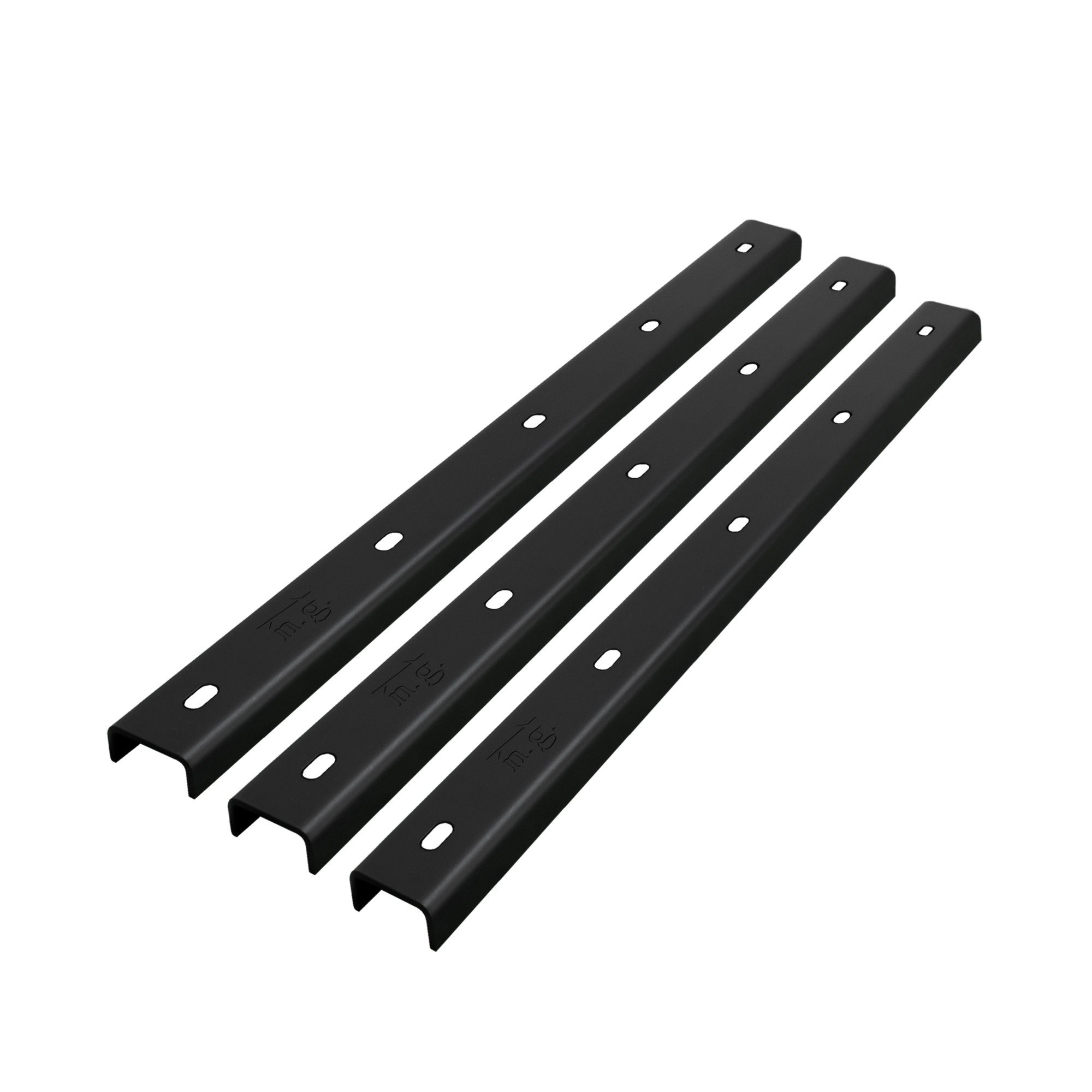 Natural Goods Berlin Möbelleiste Gratleiste U-FORM, (3er Set, 3-St), Unterbau, Versteifung, Verstrebung, Tischplatten, 60cm, Schwarz