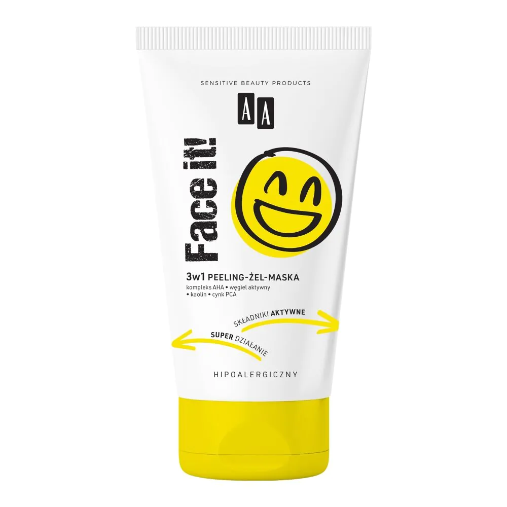 AA Face It! Šveičiamoji gelio kaukė 3in1