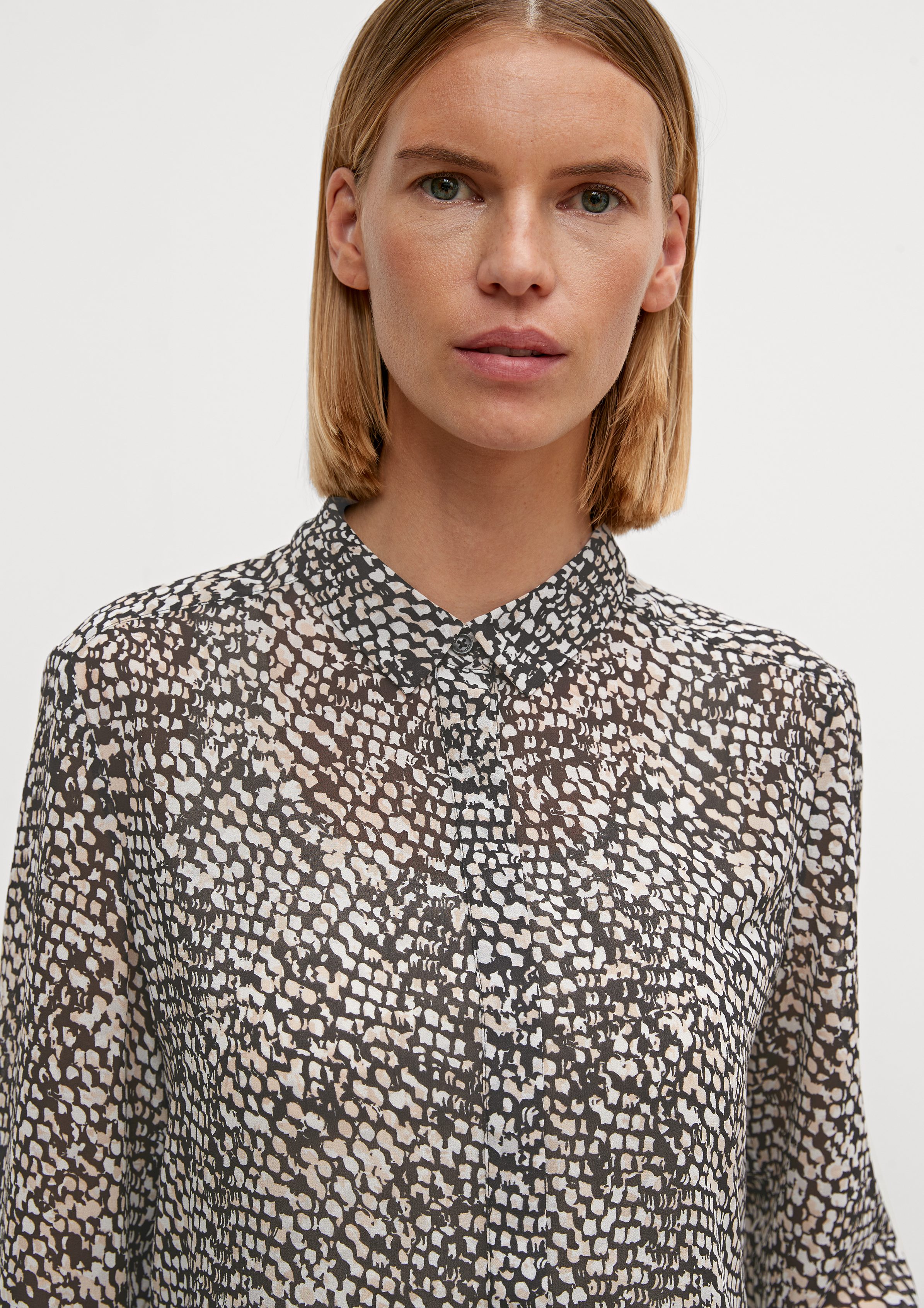 Comma Langarmbluse Longbluse im Loose-Fit
