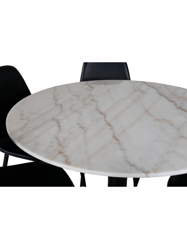 ebuy24 Essgruppe Estelle 77 (7-teilig) Schwarz 106 x 106 cm günstig kaufen onesize