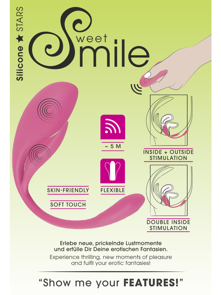 Sweet Smile Vibro-Ei RC Double Pleasure Love Ball in rosa günstig kaufen 26 cm
