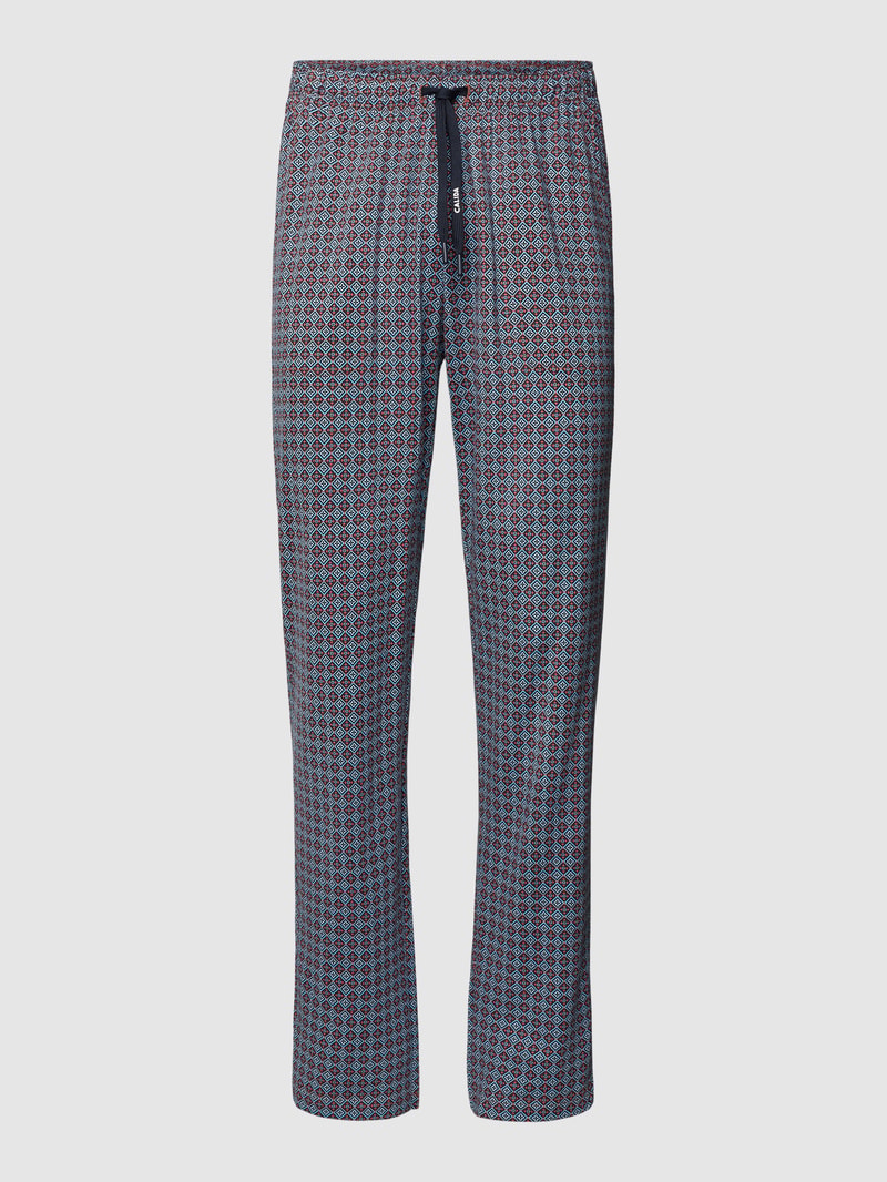 Pyjama-Hose mit Allover-Muster Modell 'REMIX SLEEP PJ' in dunkelrot