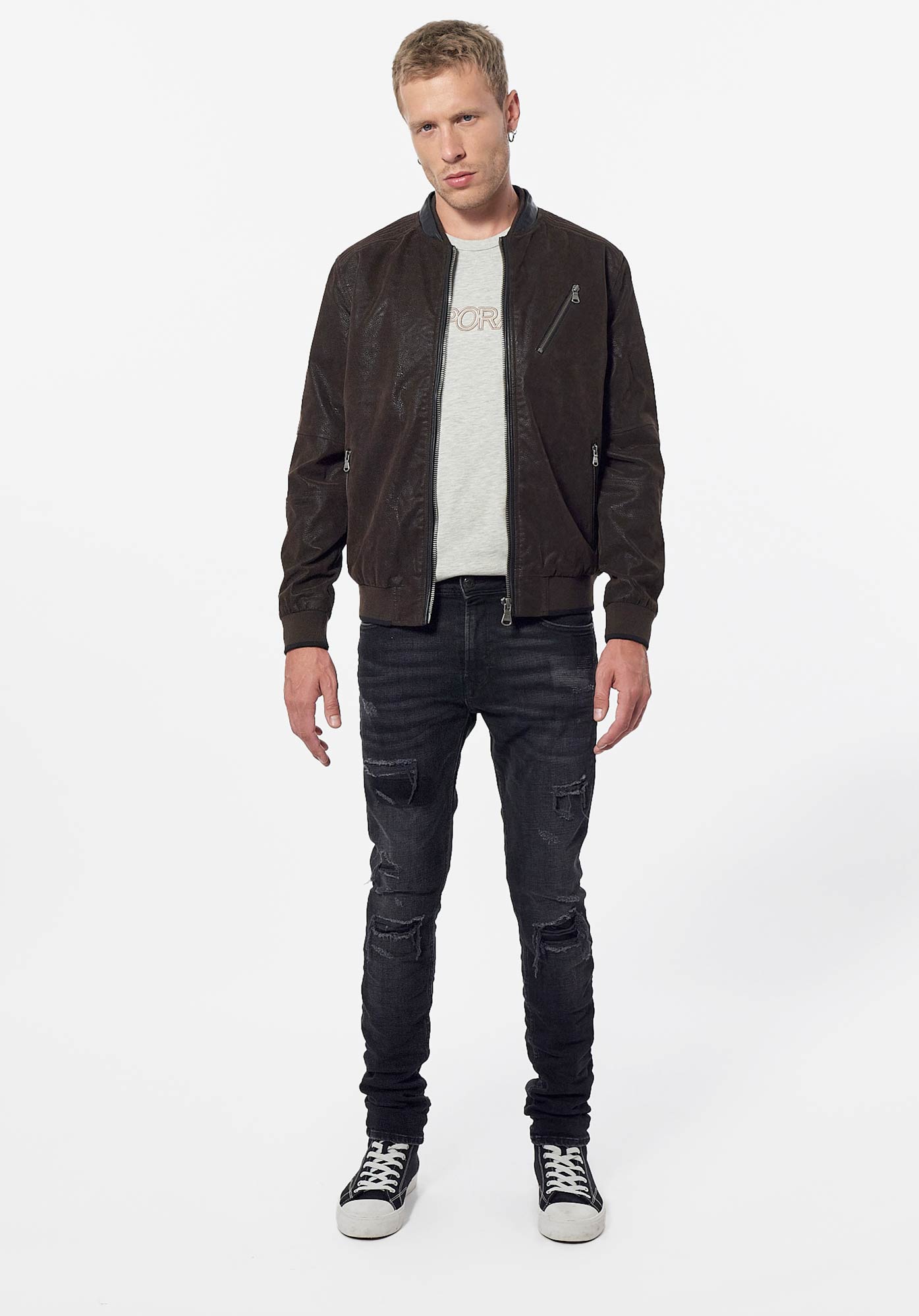 SIGO   Blouson marron Homme