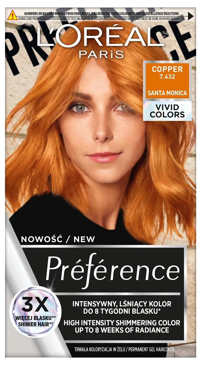 „L'Oréal Preference“ plaukų dažai 7.432 vario