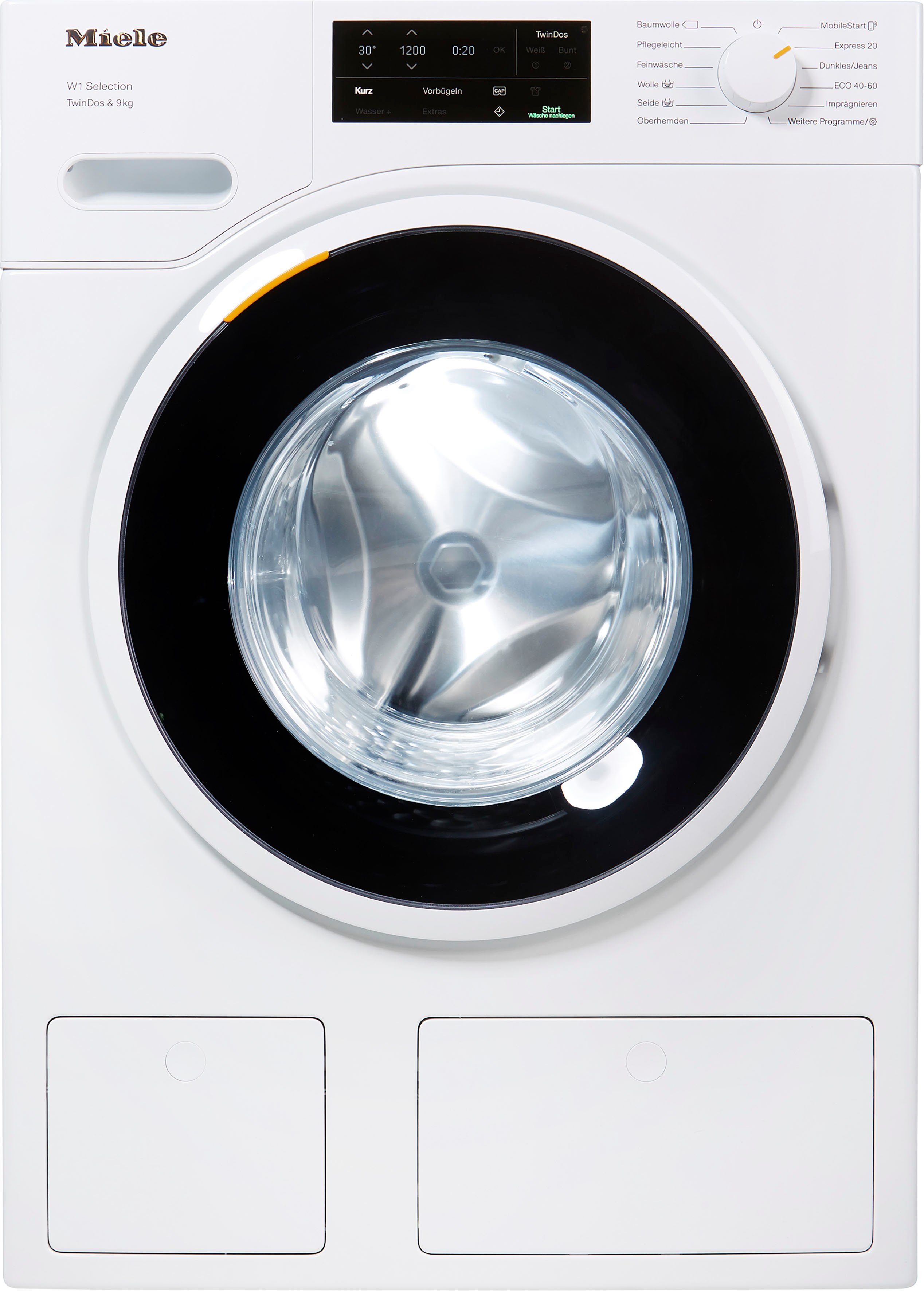 Miele Waschmaschine WSG663 WCS TDos&9kg, 9 kg, 1400 U/min, TwinDos zur automatischen Waschmitteldosierung