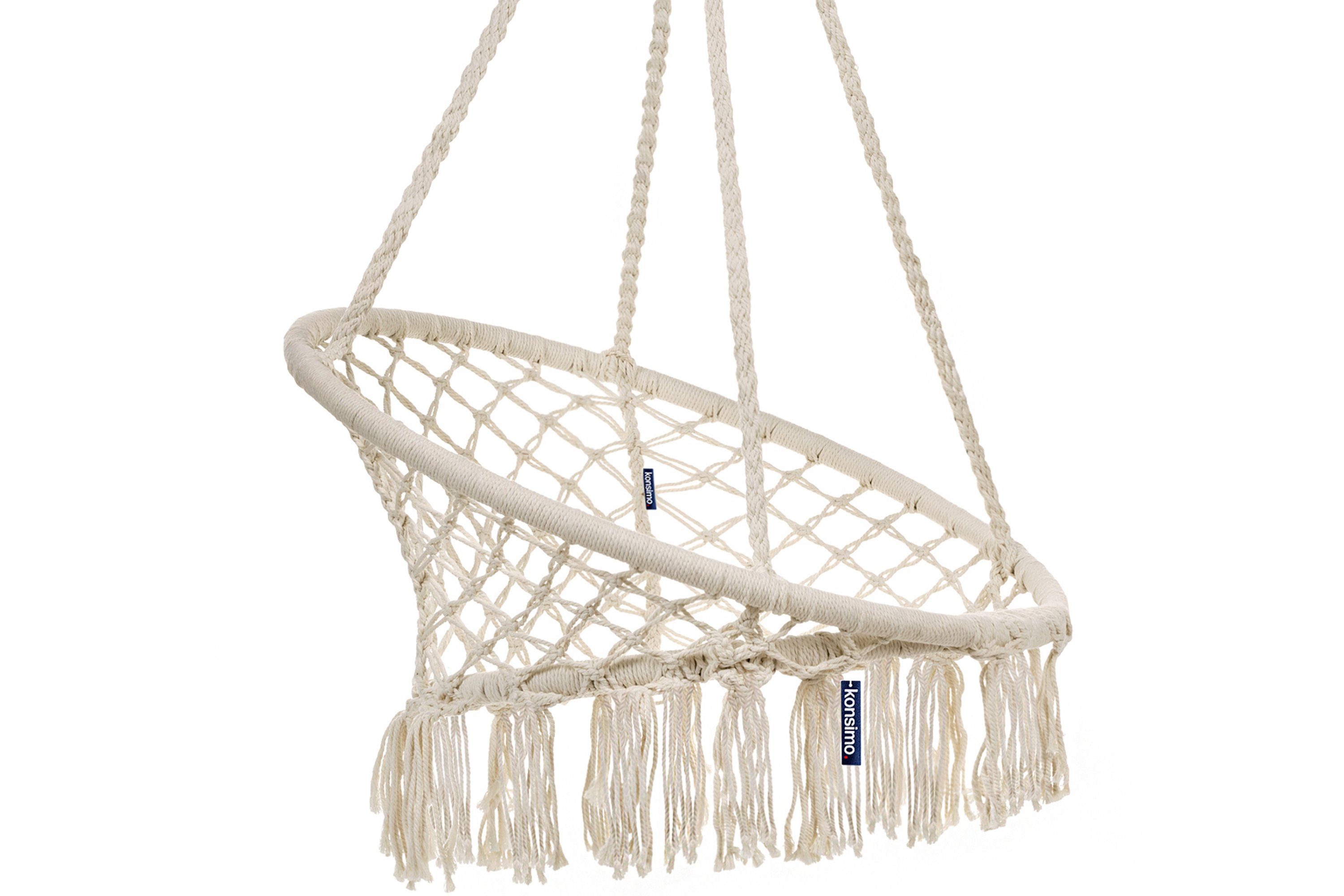 Konsimo Hängesessel WARDI Hängestuhl Hängesitz Hängeschaukel (1-St), Boho-Stil