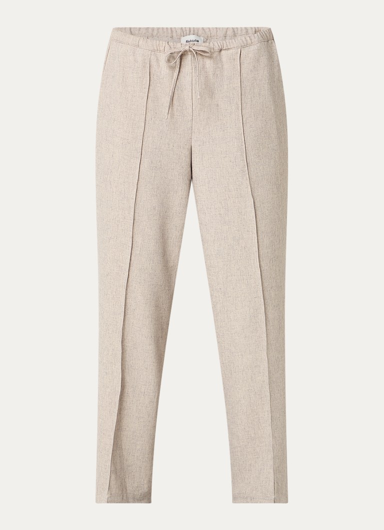 Pantaloni Kalem di Modström a vita media e taglio dritto, realizzati in misto lino con tasche laterali.