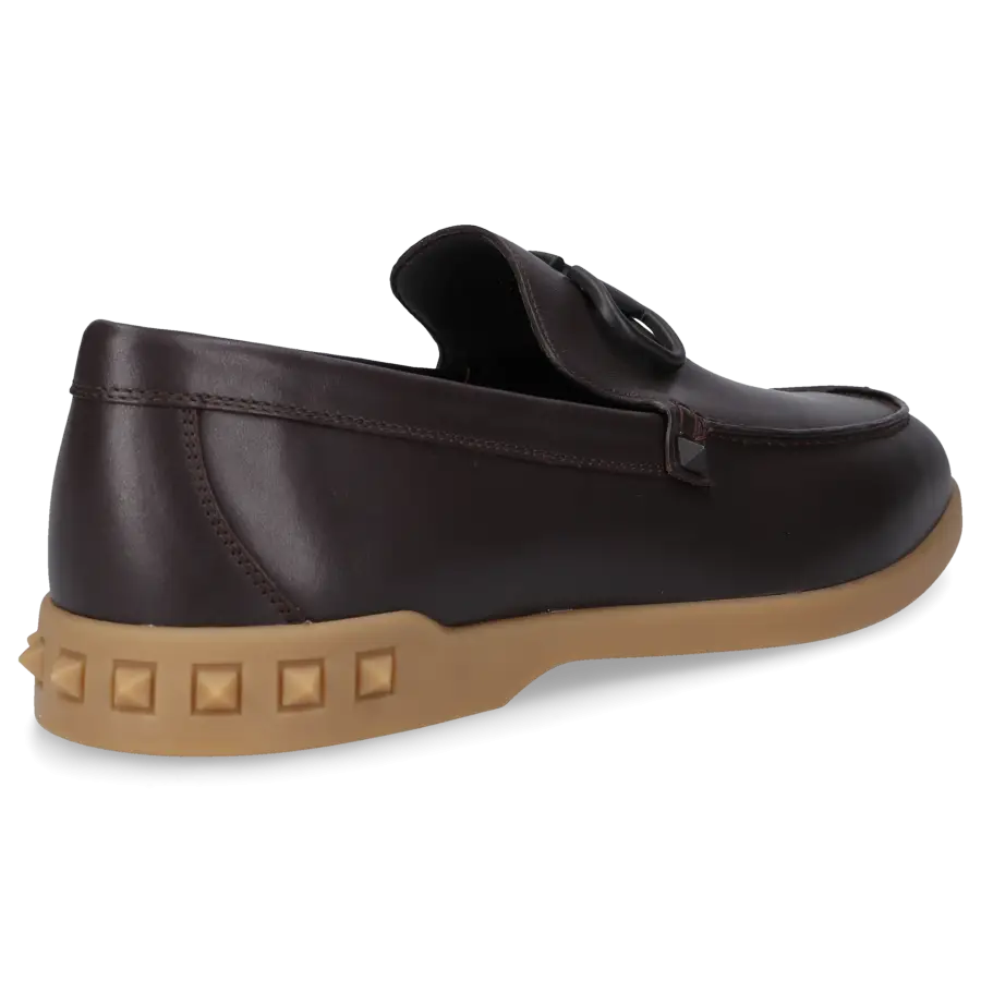 Valentino Garavani - Loafer LEISURE FLOWS Kalbsleder - braun