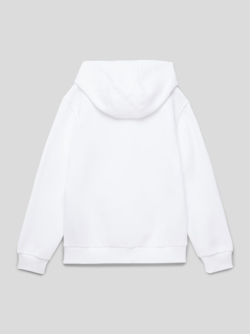 Hoodie mit Label-Stitching in weiß
