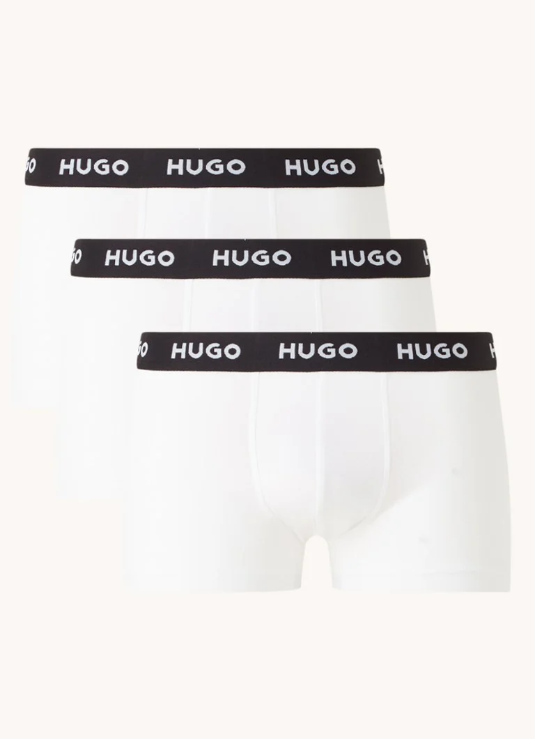 Lot de 3 boxers HUGO BOSS avec ceinture logotée
