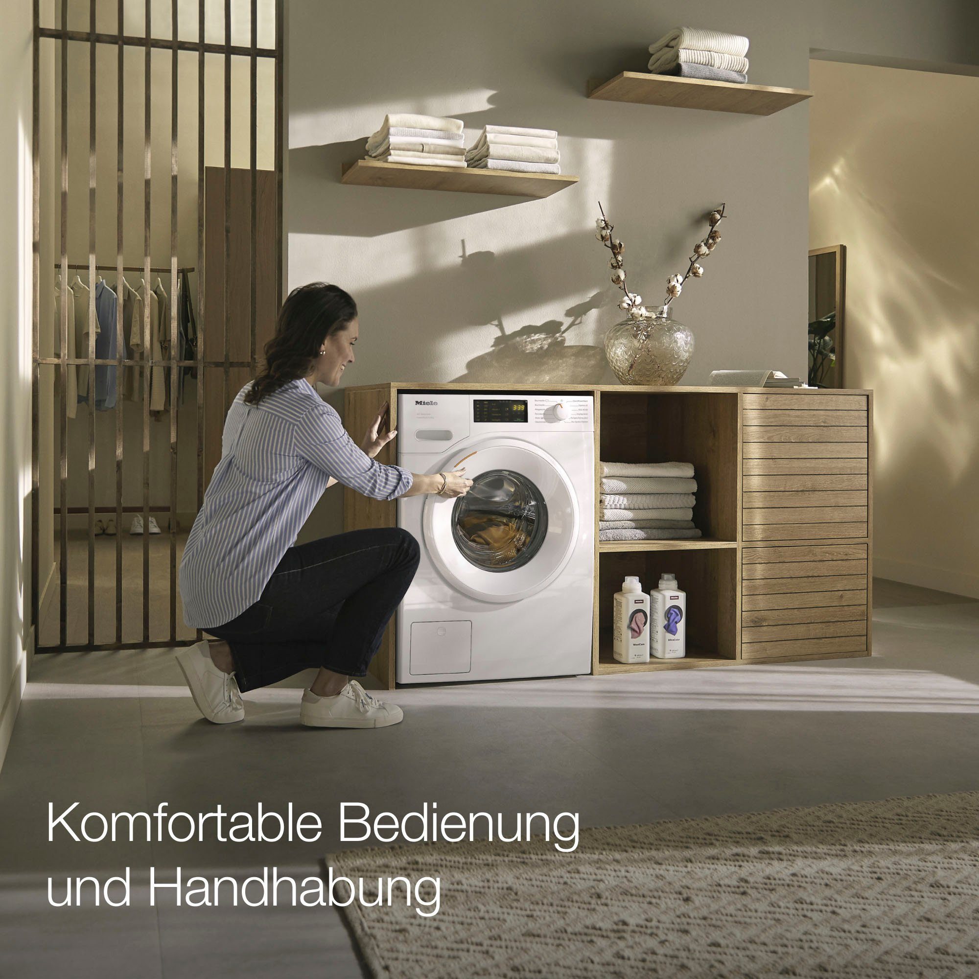 Miele Waschmaschine WSD123 WCS 8kg, 8 kg, 1400 U/min, Vorbügeloption