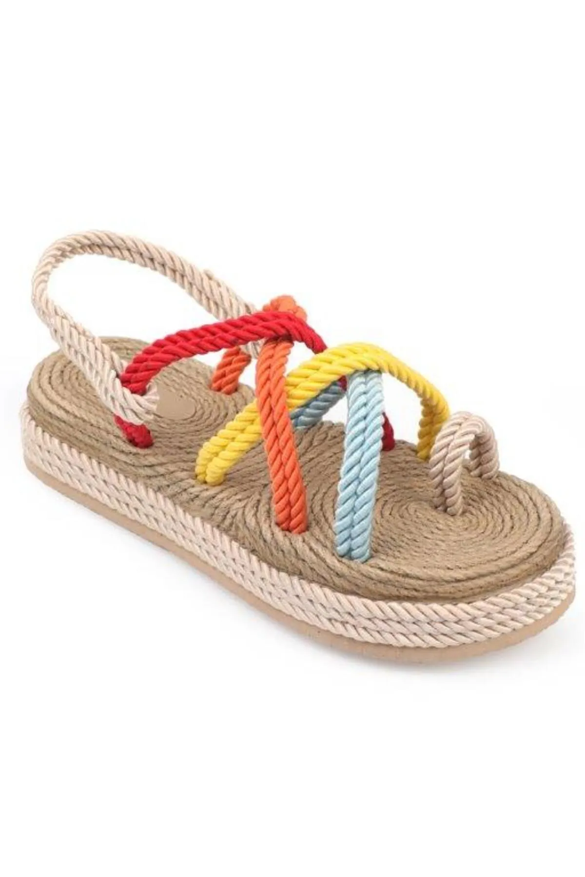 Capone Outfitters  Damen-Sandalen mit Keilabsatz und Schnürung