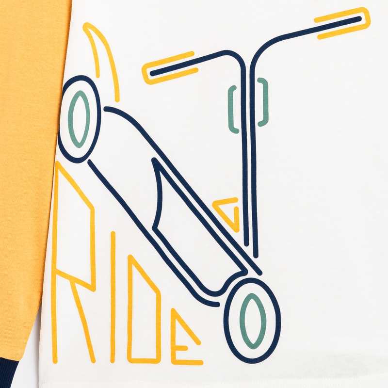 Pyjama 2 pièces en jersey jaune garçon
