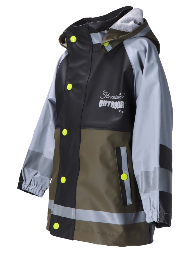 Sterntaler Funktions-Regenjacke ungefüttert uni in dunkelgrün günstig kaufen